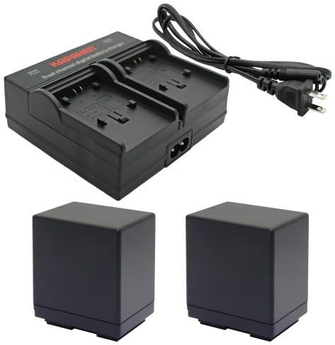 Kapaxen Two BP-745 Intelligent Batteries + Dual Channel Charger for Canon VIXIA Camcorders