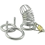 ALL 3 RINGS ARE INCLUDED! 1.5" / 1.75" / 2" ~ Best Jail House Male Chastity Device with 3rings Adult Products Bondage Gear ~ M200 shipped in discrete package , NO INVOICES included, item in velvet gift pouch