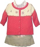 Newborn Girls 3pc Sweater Skirt Set