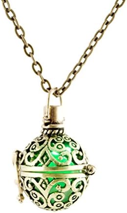 Handmade Fire Necklace,Locket Necklace,Great Gift,Light Color Green