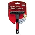 Mikki Grooming Anti-tangle Undercoat Rake, Soft Grip Handle, Large