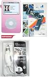 Pink Silicon Skin for Apple Ipod Video 30gb + Naztech Car Charger for Apple Ipod Video + Screen Protector for Apple Ipod Video