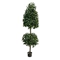Potted Bayleaf Tower/Ball Faux Plant - 6'