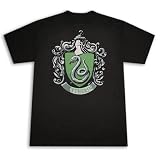 Harry Potter Slytherin House Crest Black Graphic T Shirt