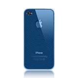 MiniSuit iPhone 4th Gen Skin Case compatible for iPhone 4 / iPhone 4G / 4th Generation 16GB / 32GB + MiniSuit LCD Cleaner keychain - Blue Circle