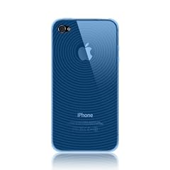 MiniSuit iPhone 4th Gen Skin Case compatible for iPhone 4 / iPhone 4G / 4th Generation 16GB / 32GB + MiniSuit LCD Cleaner keychain - Blue Circle