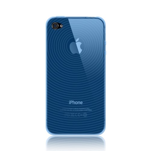 Photo MiniSuit iPhone 4th Gen Skin Case compatible for iPhone 4 / iPhone 4G / 4th Generation 16GB / 32GB + MiniSuit LCD Cleaner keychain - Blue Circle