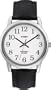 Timex Men's T20501 Leather Quartz Watch with White Dial