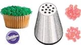 Wilton Multi Open Cupcake Icing tip Nozzle 233, for Icing, Cake Decoration & Sugarcraft, with Free Lets Cook Icing Comb