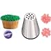 Wilton Multi Open Cupcake Icing tip Nozzle #233, for Icing, Cake Decoration & Sugarcraft, with Free Lets Cook Icing Comb