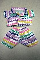 Rainbow Hearts Pajamas fits most Webkinz, Shining Star and 8" - 10" Make Your Own Stuffed Animals