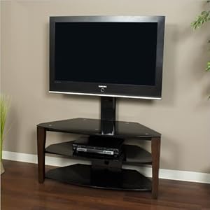 Tech-Craft Veneto Series 42 Inch Wide PlasmaLCD TV Stand with Mount in Walnut