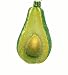 Sugared Fruit Decorative Green Glitter Avocado Glass Christmas Ornament 3.5"
