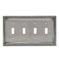Beaded Quad Switch Wall Plate