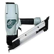 Hitachi NR65AKS Strap-Tite 1-1/2-Inch to 2-1/2-Inch Positive Placement Nailer with Short Magazine