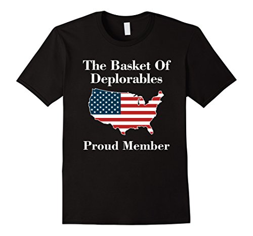 Men's USA The Basket of Deplorables Proud Member T-Shirt XL Black