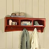 Entryway Shelf with Bins, Distressed Black