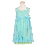 Bonnie Jean Girls Aqua Mesh Soutache Easter Dress 7-16