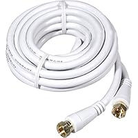 PHILIPS PH61237 Standard RG6 Coaxial Cable ( White ) - 12 Feet