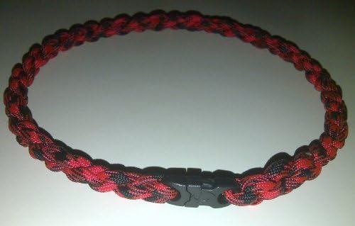 Paracord Survival Necklace Black Widow (X-Large (24 inches))
