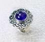 Completely Handcrafted - Designer Sterling Silver African Amethyst Flower Ring