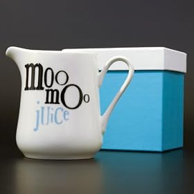 Milk Jug - Moo Moo Juice - bone china cream jug