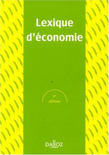 Lexique d'économie