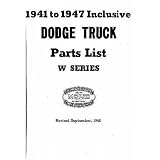 1941 1944 1945 1946 1947 DODGE TRUCK Parts Book List by Dodge