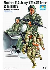 US Army CH-47D Helicopter Crew 2003 Figure Set (5) Trumpeter
