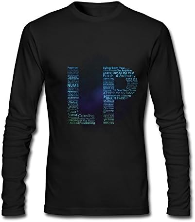 HAGBK Men's Linkin Park Long Sleeve T-Shirt Black US Size XL,100% Organic Cotton