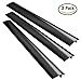 Primode Silicone Stove Kitchen Counter Gap Cover (3 Pack) Seals Gap Between Cabinets, Desks & Large Appliances to Prevent Mess High Quality, Heat-Resistant, Convenient, & Easy to Clean (Black)