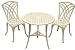 Outdoor Living : Denewood CFC002W Versailles White Cast Aluminum Three Piece Bistro Set