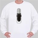 Microphone Sweatshirt Medium White
