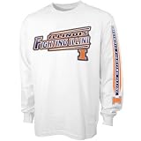 Youth Illinois Fighting Illini L/S White Dot Pattern Tee