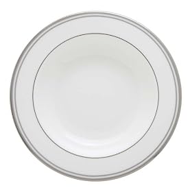Lenox Federal Platinum Pasta Bowl Rim Soup, Slate by Lenox