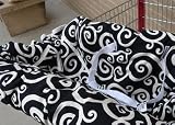 Black & Cream Swirl Shopping Cart Cover