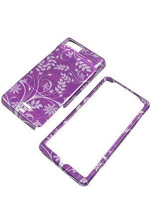 Cuffu - Purple Flower - Motorola MB810 Droid X Case Cover + Screen Protector (Universal) Makes Perfect Gift In Only One LOWEST Shipping Rate $2.98 - Goes With Everyday Style And Apparel