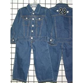 Boys Sizes 2/3/4 Denim Embroidered Western Jackets+Jeans 2-PC Sets. (Prepack=12 Sets Assorted Sizes, Each $8.50)