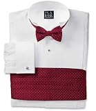 Tie and Cummerbund Set- Burgundy Pindot