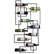 10-Bottle Mid-Century Wall Rack
