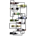 10-Bottle Mid-Century Wall Rack