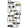 10-Bottle Mid-Century Wall Rack