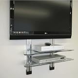 SKY DVD Wall AV Clear Glass Shelving System