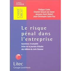 Le risque p�nal dans l'entreprise. : Questions d'actualit�, Actes de la journ�e d'�tudes des �ditions du Juris-Classeur (ancienne �dition)