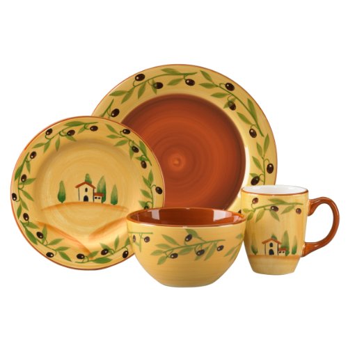 Pfaltzgraff Everyday Olive Grove 16-Piece Dinnerware Set, Service for 4