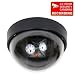 VideoSecu Dummy Fake Imitation Security Camera with Flashing Light LED Cost-effective Security CCTV Simulated Dome Camera with Free Warning Decal DMY03D BFC