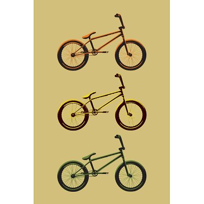 BMX Bikes Pop Art Sports Poster Print - 13x19