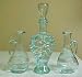 Sand Wedding Unity Glass Bottle Set - Made in Italy - Soft Green Tint Glass (contents show through as clear)