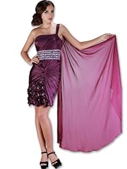 One Shoulder Sheath Cocktail Short Fitted Taffeta Mini Dress 