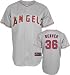 Jered Weaver Jersey: Adult 2010 Majestic Road Grey Replica #36 Los Angeles Angels of Anaheim Jersey - Small